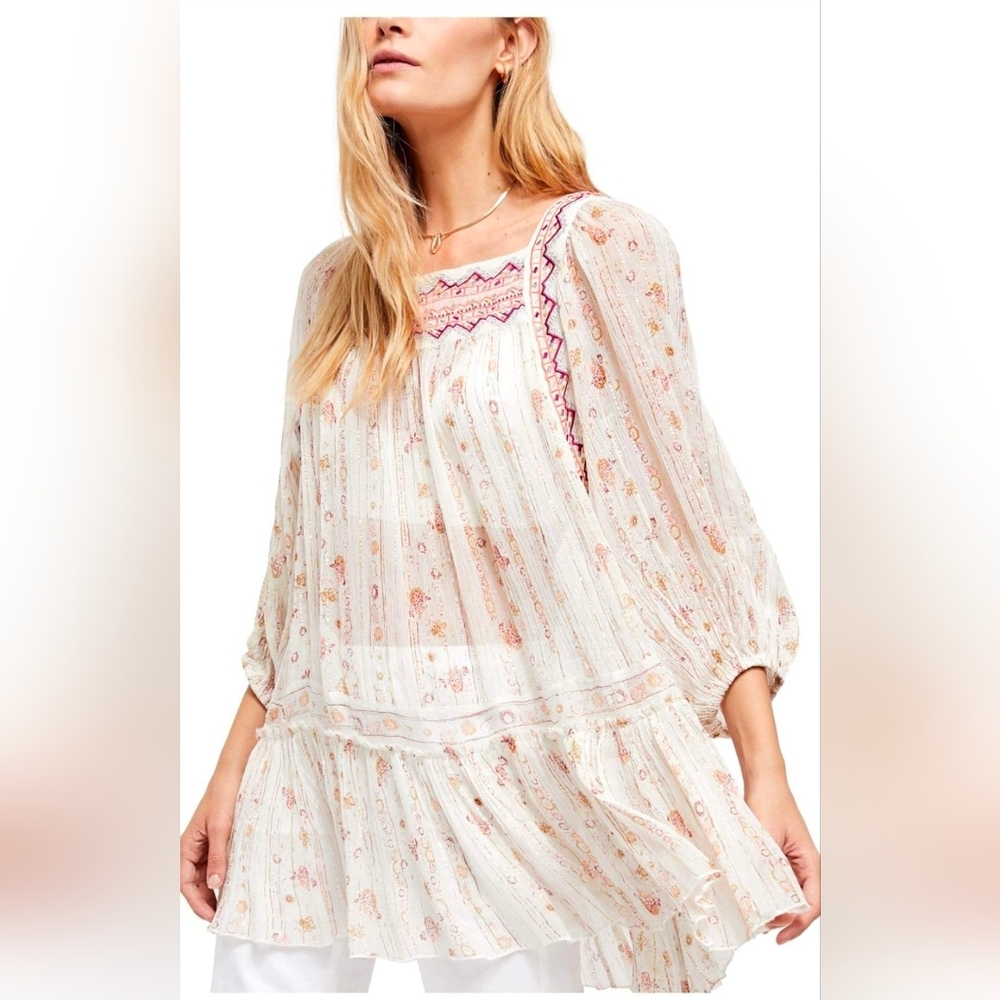 NWT Free People lvory Combo Dance Magic Tunic Dress